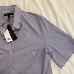 Banana Republic Scalloped Button Up